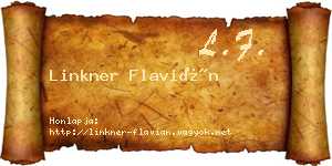 Linkner Flavián névjegykártya